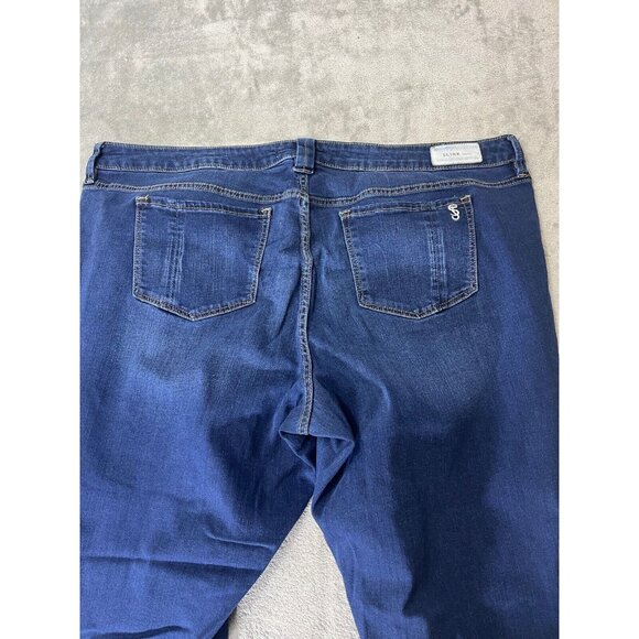 Slink 22 Plus Curvy Skinny Ankle Dark Wash Stretch Denim Womens Jeans - Picture 7 of 7